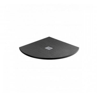 MX Minerals Quadrant Slate Effect Slim Shower Tray - Jet Black - Different Sizes Available