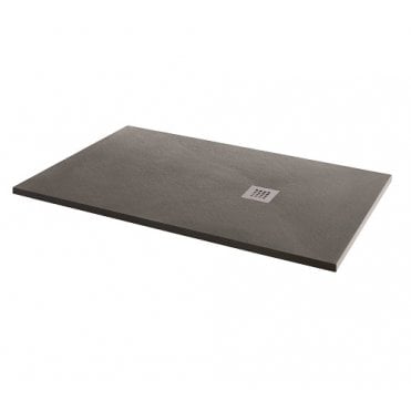 MX Minerals Rectangular Slate Effect Slim Shower Tray - Ash Grey - Different Sizes Available