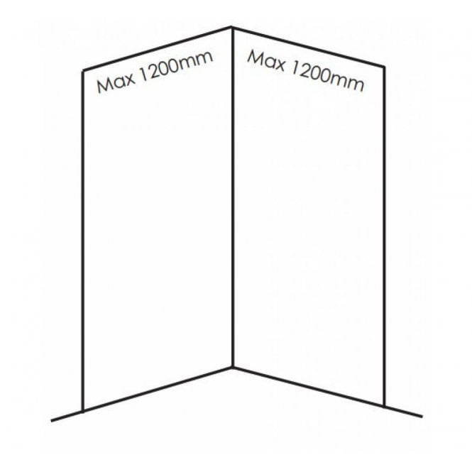 Nuance By Bushboard Bushboard Nuance Pack A For Corner Shower Enclosures Up To 1200mm - 25 Colors Available