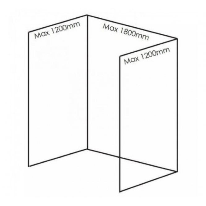 Nuance By Bushboard Bushboard Nuance Pack E For Recess Shower Enclosures Up To 1800mm - 25 Colors Available