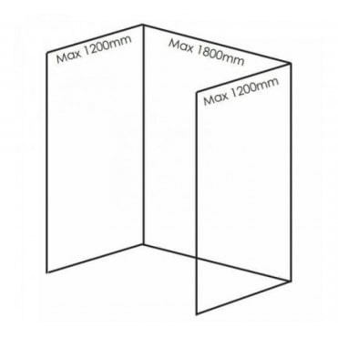 Bushboard Nuance Pack E For Recess Shower Enclosures Up To 1800mm - 25 Colors Available