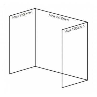 Bushboard Nuance Pack F For Recess Shower Enclosures Up To 2400mm - 25 Colors Available