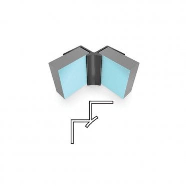 Nuance Extrusion - Internal Corner trims 2.45 Mtr - Black/White/Bright Polished