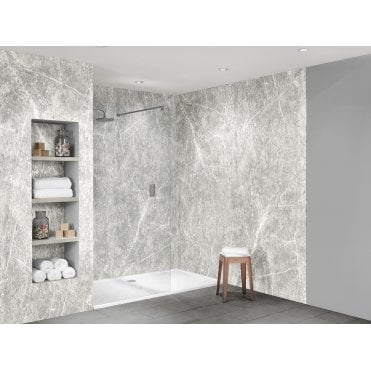 White Lightning Fossil Bushboard Nuance Wall Panels - Available Different Sizes