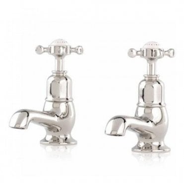Perrin and Rowe Bath Pillar Taps with Crosshead Handles 3456