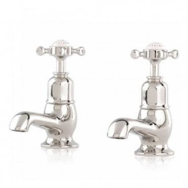 Perrin and Rowe Bath Pillar Taps with Crosshead Handles 3456