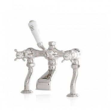 Perrin and Rowe Bath Shower Mixer 3531 - Crosshead Handles Chrome