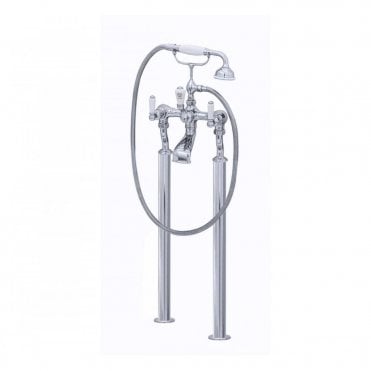 Perrin and Rowe Bath/Shower Mixer with Floor Legs &  Lever Handles3520/1