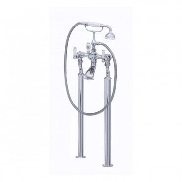 Perrin and Rowe Bath/Shower Mixer with Floor Legs &  Lever Handles3520/1
