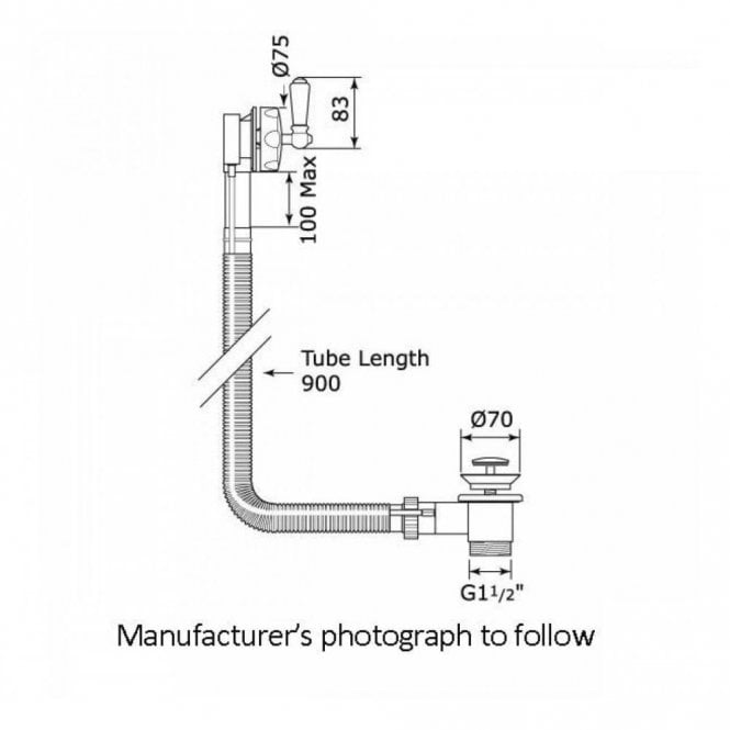Perrin & Rowe Perrin and Rowe Combined Pop-up Waste & Overflow Conc Pipes - 6715