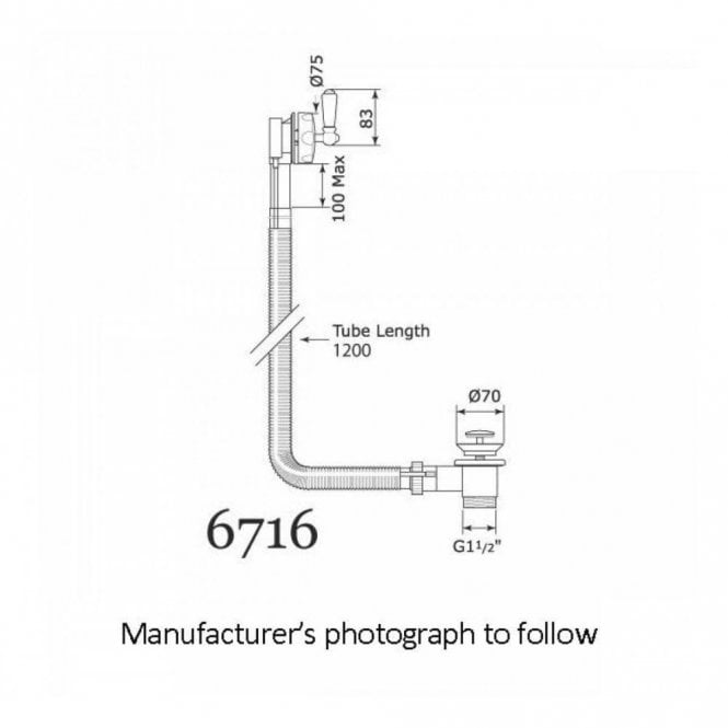 Perrin & Rowe Perrin and Rowe Combined Pop-up Waste & Overflow Conc Pipes - 6716