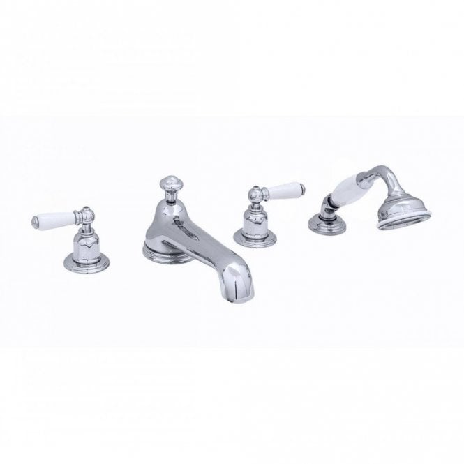 Perrin & Rowe Perrin and Rowe Deck Mounted Four Hole Bath Shower Set With Lever  Handles 3737