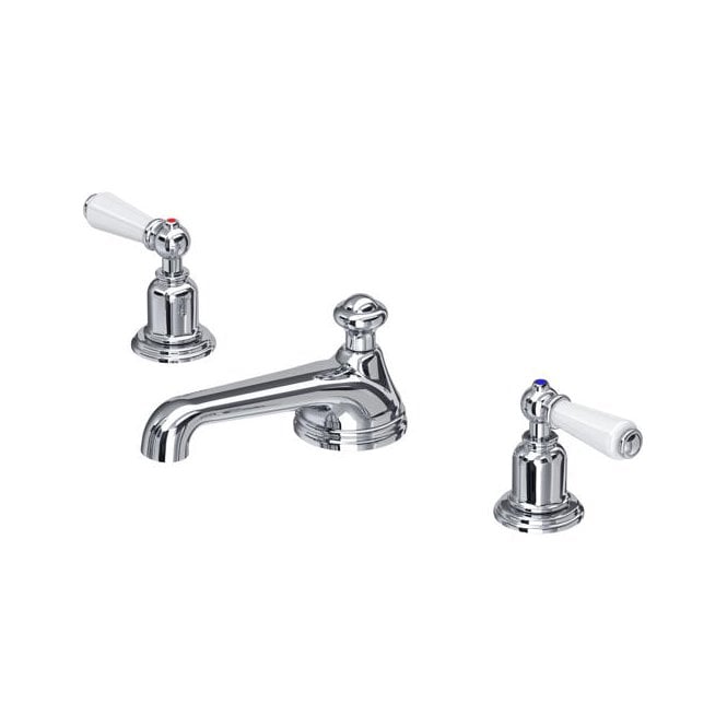 Perrin & Rowe Perrin and Rowe Deck Mounted Three Hole Basin Set With Low Profile Spout & Lever  Handles 3705