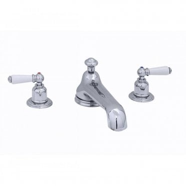 Perrin and Rowe Deck Mounted Three Hole Bath Set Lever Handles 3735
