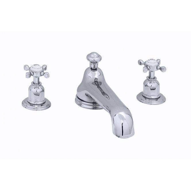 Perrin & Rowe Perrin and Rowe Deck Mounted Three Hole Bath Set With Crosshead Handles 3736