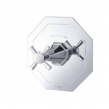 Perrin and Rowe Deco Concealed Thermostatic Shower Valve With Crosstop Handle 5158