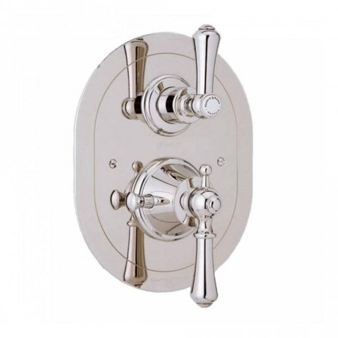 Perrin & Rowe Perrin and Rowe Georgian Concealed Thermostatic Shower With Oval Face Plate & Lever Handles 5756