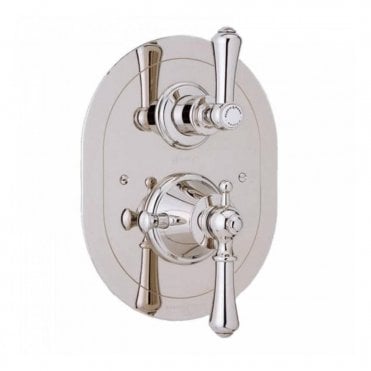 Perrin and Rowe Georgian Concealed Thermostatic Shower With Oval Face Plate & Lever Handles 5756