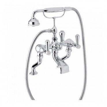 Perrin and Rowe Georgian Deck Mounted Bath-Shower Mixer With Handshower & Lever Handles 3000/1