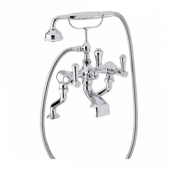 Perrin & Rowe Perrin and Rowe Georgian Deck Mounted Bath-Shower Mixer With Handshower & Lever Handles 3000/1
