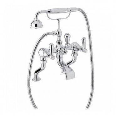 Perrin and Rowe Georgian Deck Mounted Bath-Shower Mixer With Handshower & Lever Handles 3000/1