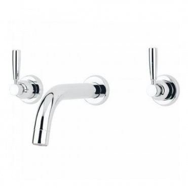 Perrin and Rowe Wall Mounted Three Hole Basin Set - 3321 Chrome Finish
