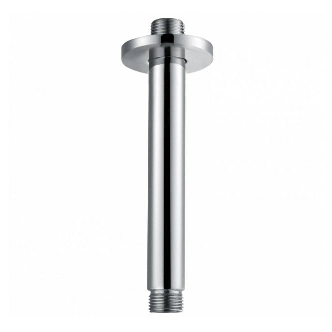 Plumb Warehouse  120mm Brass Ceiling Arm - Chrome/Black