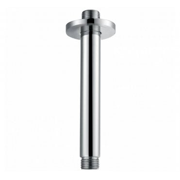 Plumb Warehouse 120mm Brass Ceiling Arm - Chrome/Black