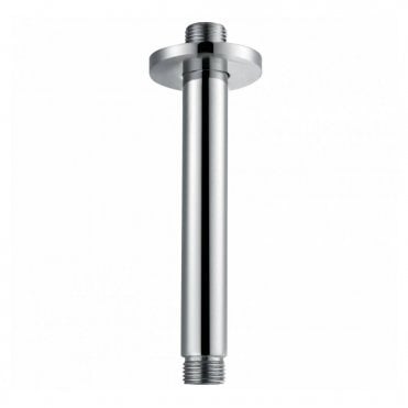 Plumb Warehouse 120mm Brass Ceiling Arm - Chrome/Black