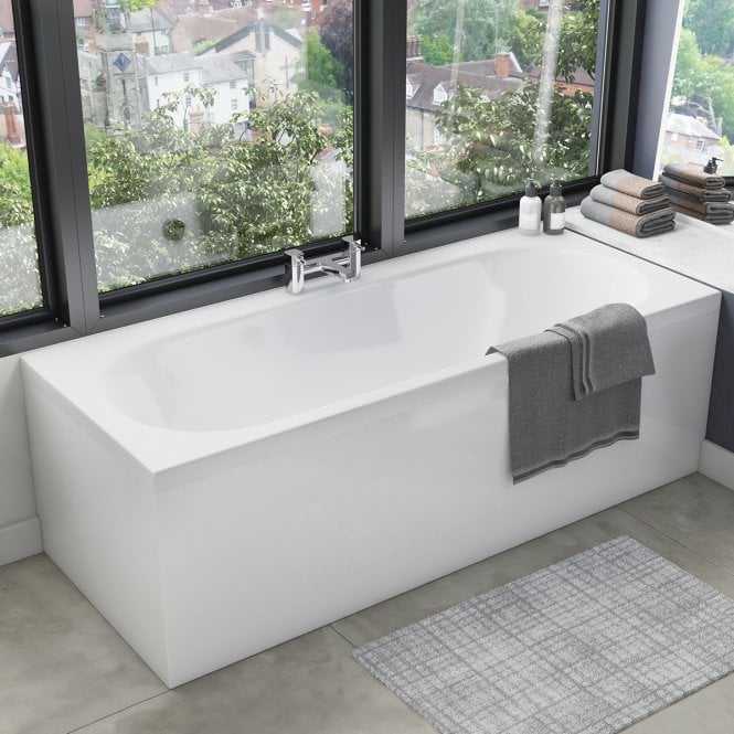 Plumb Warehouse 1700mm Gloss White Waterproof Bath Front Panel