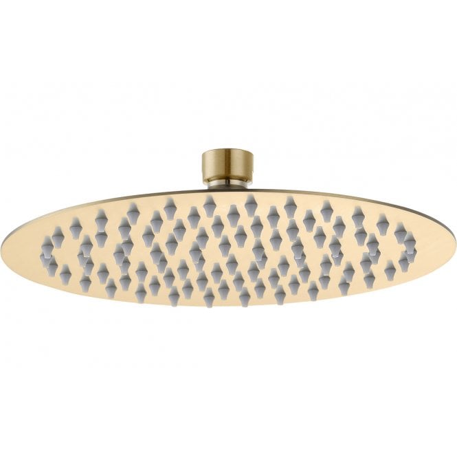 Plumb Warehouse 250mm Round Shower Head - Brushed Brass