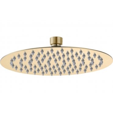 250mm Round Shower Head - Brushed Brass