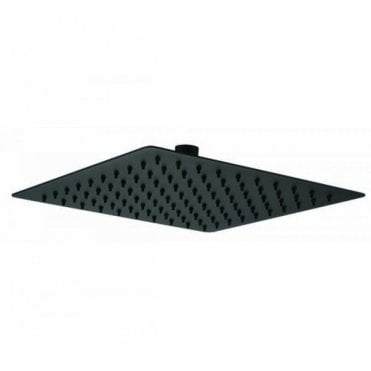 Plumb Warehouse 250mm Ultra Slim Square Shower Head - Chrome/Black
