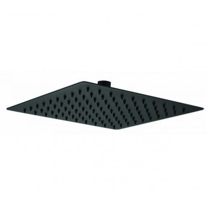 Plumb Warehouse  250mm Ultra Slim Square Shower Head - Chrome/Black