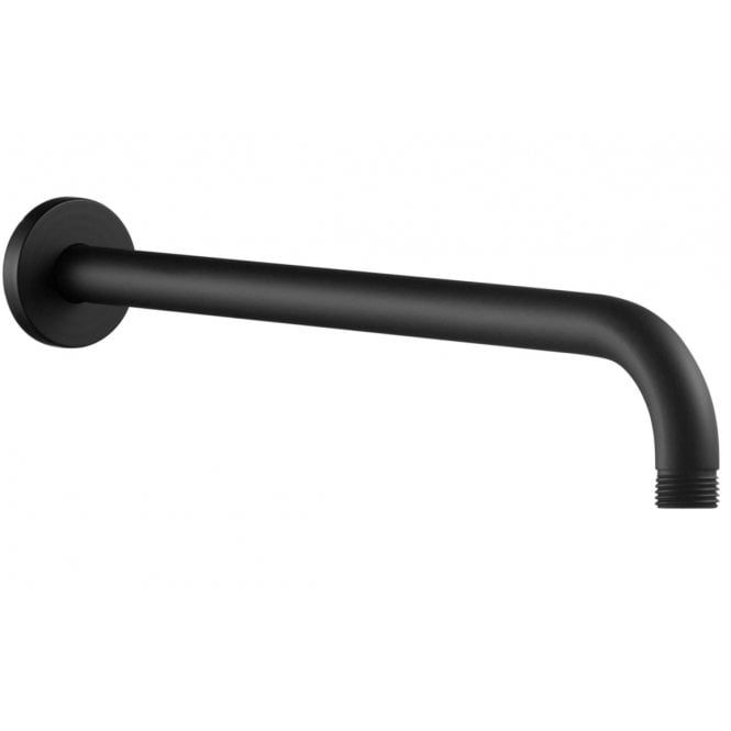Plumb Warehouse 320mm Round Shower Arm - Matt Black