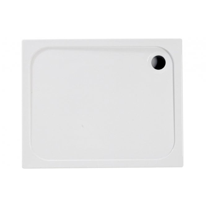 Plumb Warehouse 45mm Low Profile Rectangular Tray and Waste - White (Choose Size)