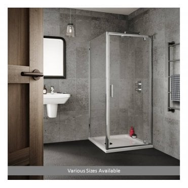 Plumb Warehouse 6mm Pivot Door Rectangular Shower Enclosure - Available In Different Sizes