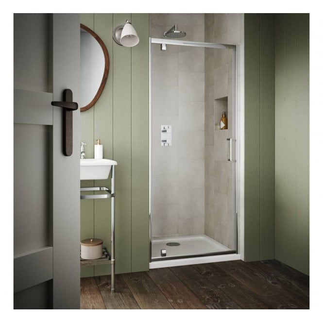 Plumb Warehouse  6mm Pivot Shower Door - Available In Different Sizes