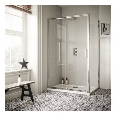 Plumb Warehouse 6mm Slider Door Rectangular Shower Enclosure - Available In Different Sizes