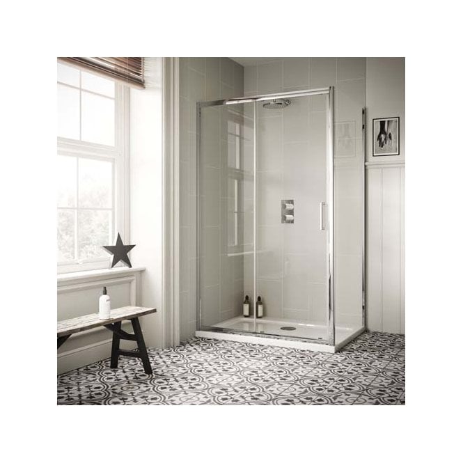 Plumb Warehouse  6mm Slider Shower Door - Available In Different Sizes