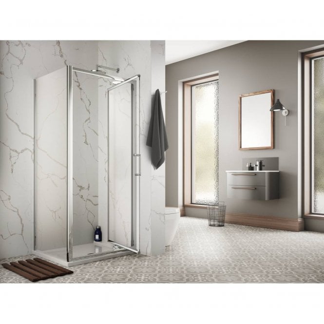 Plumb Warehouse  8mm Infold Door Rectangular Shower Enclosure With Optional Tray