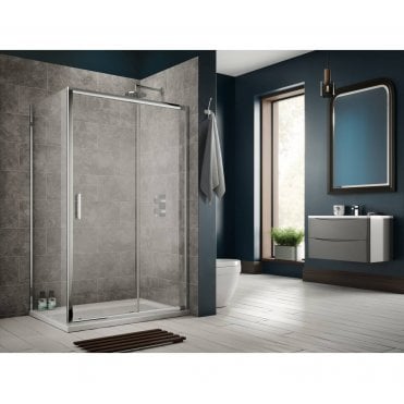 Plumb Warehouse 8mm Slider Door Rectangular Shower Enclosure In Different Sizes With Optional Tray