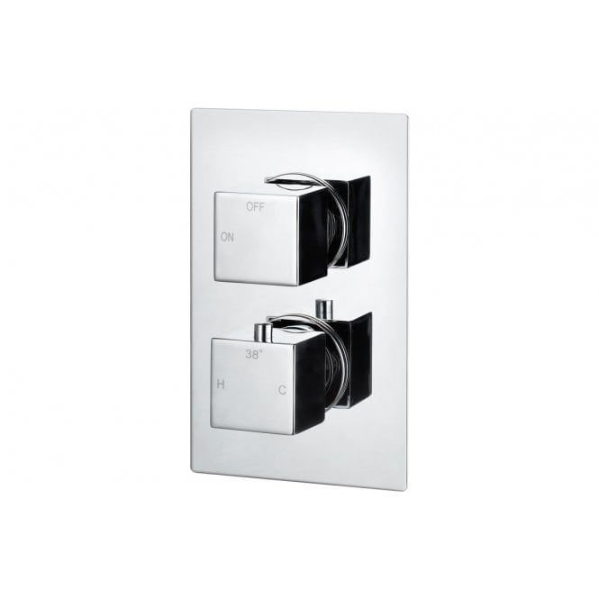 Plumb Warehouse Adriania Thermostatic Twin Shower Valve