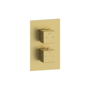 Adriania Thermostatic Two Outlet Twin Shower Valve  (Choose Finish)