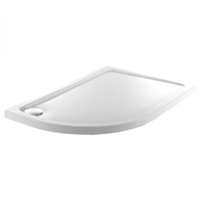 Plumb Warehouse Alpha  Quadrant Shower Tray  - White (Choose Size and Handing)