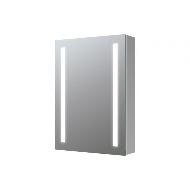 Plumb Warehouse Ancona 500mm 1 Door Front-Lit LED Mirror Cabinet
