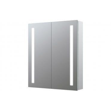 Ancona 600mm 2 Door Front-Lit LED Mirror Cabinet