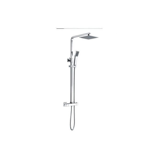Plumb Warehouse Bassano Thermostatic Bar Mixer w/Riser & Overhead Kit
