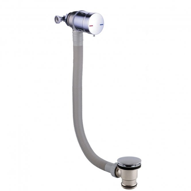 Plumb Warehouse Bath Filler Chrome Overflow With Click Clack Waste
