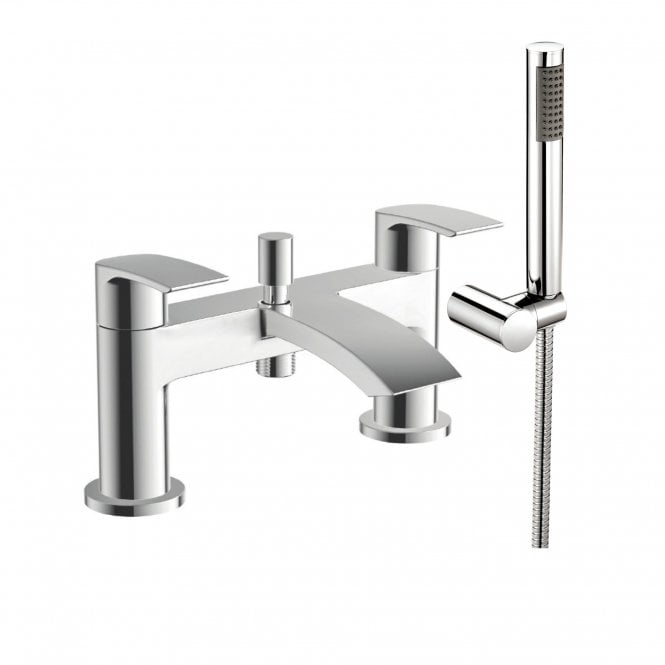 Plumb Warehouse Belini Chrome Bath Shower Mixer Tap With Shower Kit And Wall Bracket